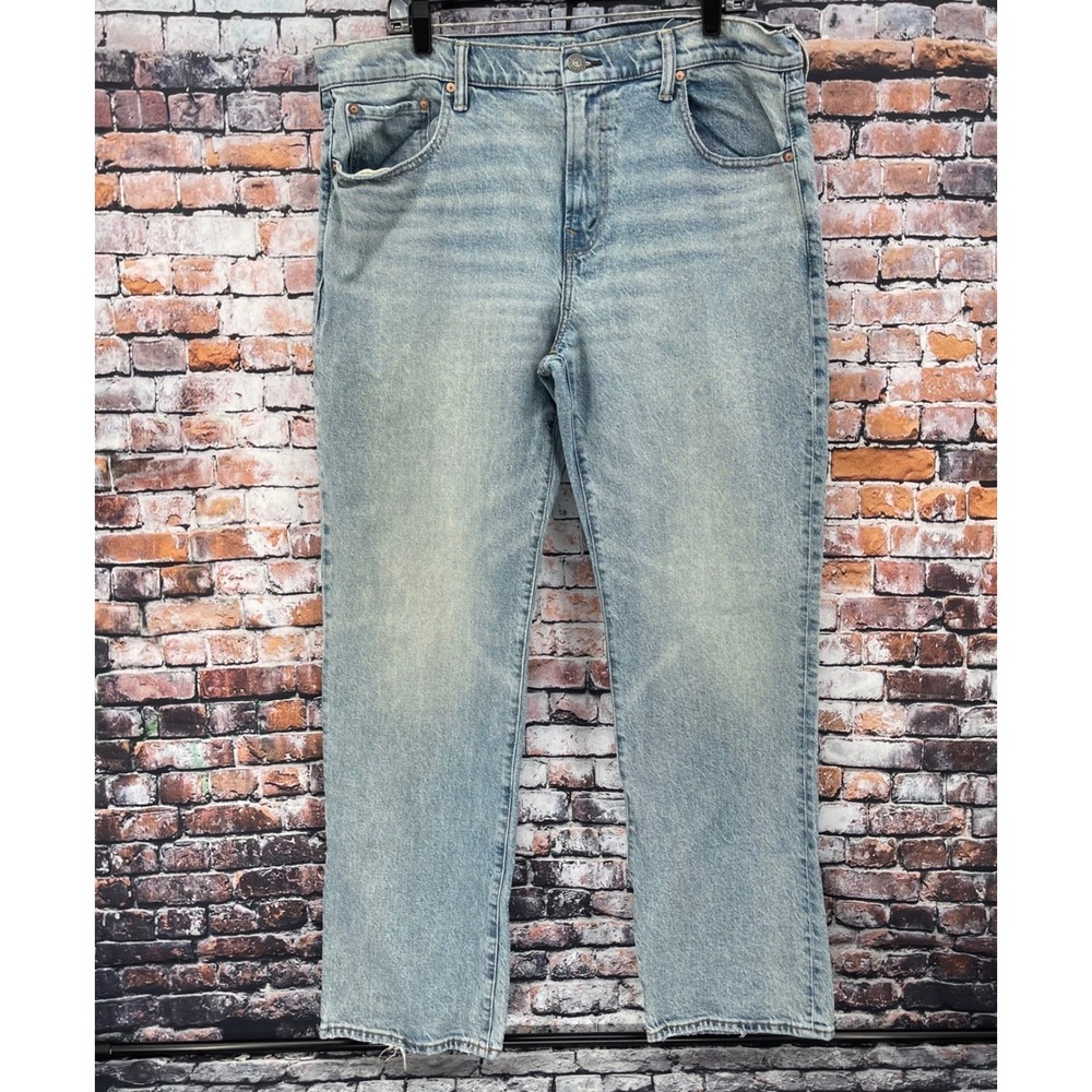 American Eagle Original Bootcut Jeans Mens 38x34 Light Wash Easyflex Denim